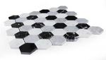 2" Beehive Moonlight Polished Hexagon Marble Mosaic Tile-Marble Mosaic-American Tile Depot