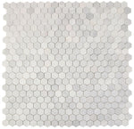 2" Beehive Snow White Polished Hexagon Marble Mosaic Tile-Marble Mosaic-American Tile Depot