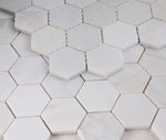 2" Beehive Snow White Polished Hexagon Marble Mosaic Tile-Marble Mosaic-American Tile Depot