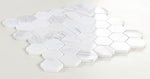 2" Beehive White Polished Hexagon Marble Mosaic Tile-Marble Mosaic-American Tile Depot