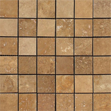 2 X 2 Noce Travertine Honed Mosaic Tile