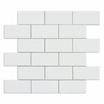 2 X 4 Thassos White Marble Polished Brick Mosaic Tile-Marble Mosaic-American Tile Depot