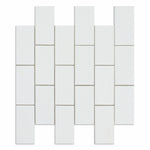 2 X 4 Thassos White Marble Polished Brick Mosaic Tile-Marble Mosaic-American Tile Depot