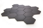 3" Beehive Basalt Honed Hexagon Marble Mosaic Tile-Marble Mosaic-American Tile Depot