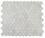 3" Beehive Snow White Polished Hexagon Marble Mosaic Tile-Marble Mosaic-American Tile Depot