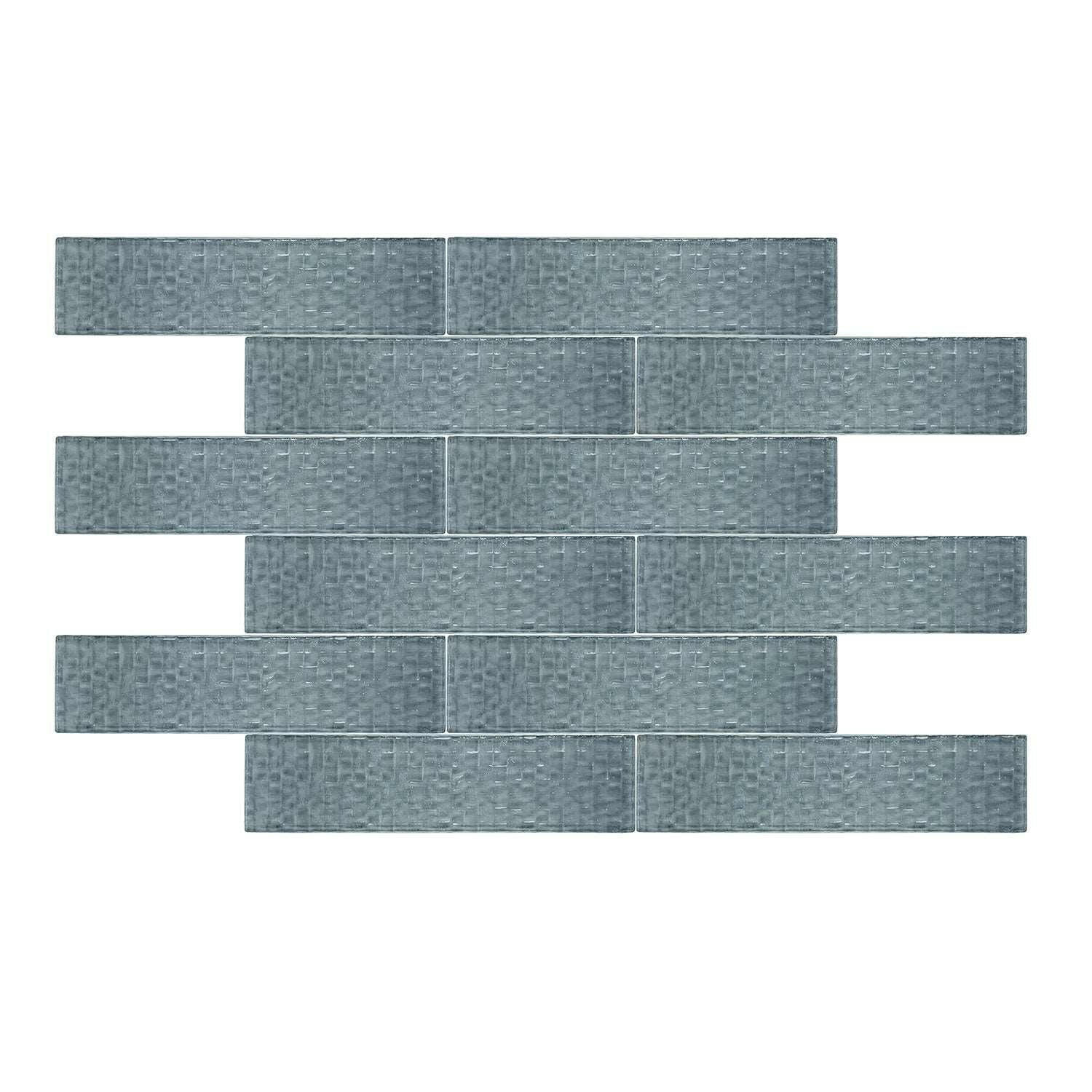 3 X 12 Blue Metro Cubes Glass Subway Tile-Glass Tile-American Tile Depot