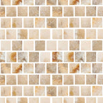 3 X 3 Antico Onyx Travertine Filled & Honed Tile-Travertine Mosaic-American Tile Depot