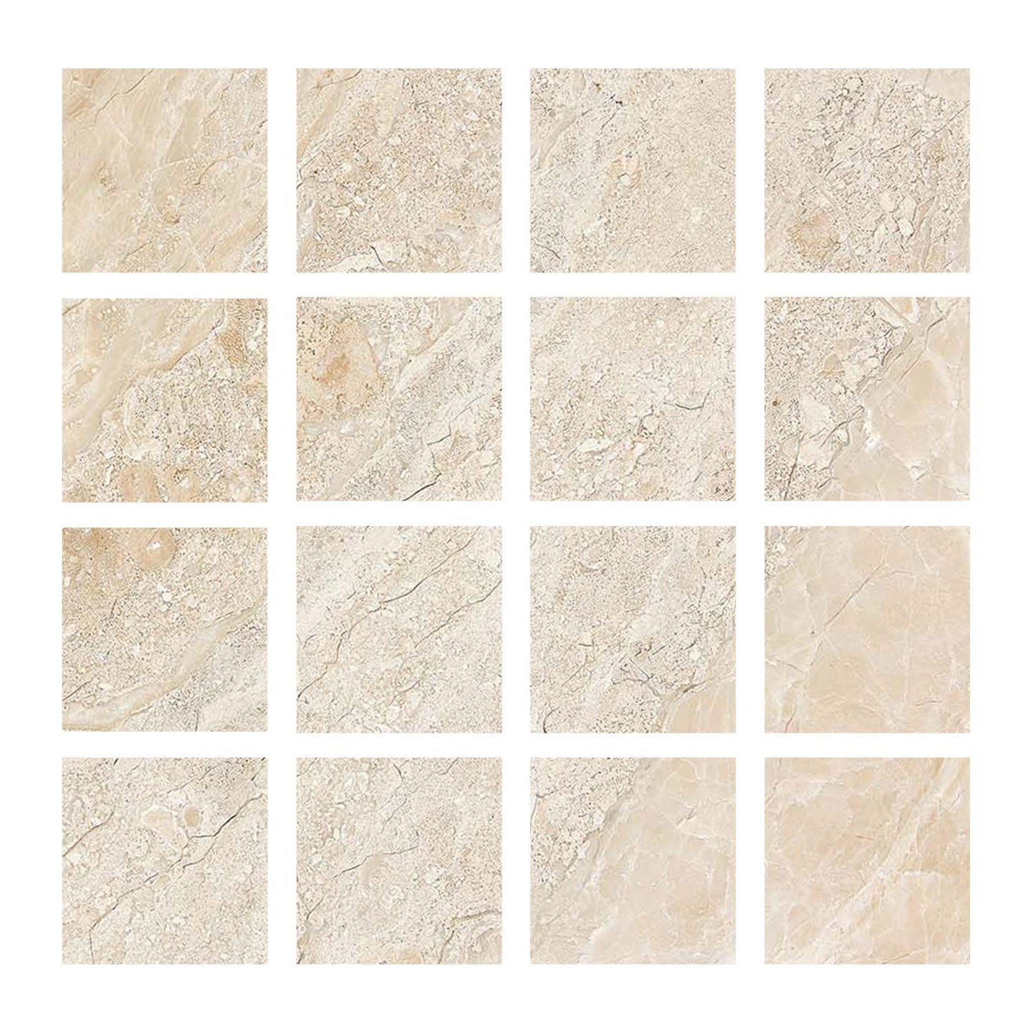 3 X 3 Diano Royal (Queen Beige) Marble Polished Field Tile-Marble Tile-American Tile Depot