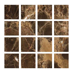 3 X 3 Emperador Dark Marble Polished Field Tile-Marble Tile-American Tile Depot