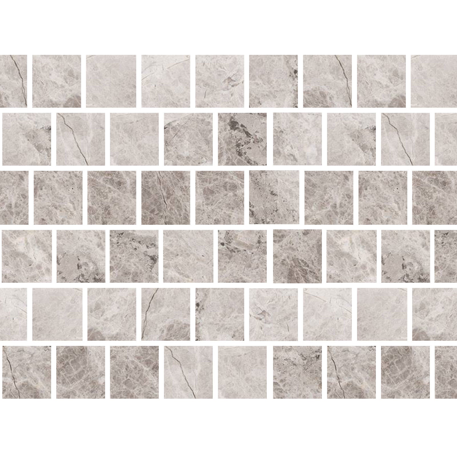 3 X 3 Tundra Gray (Atlantic Gray) Marble Polished Tile-Marble Mosaic-American Tile Depot