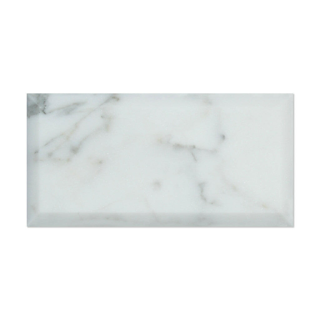 3 X 6 Calacatta Gold Marble Polished & Deep-Beveled Field Tile-Marble Tile-American Tile Depot