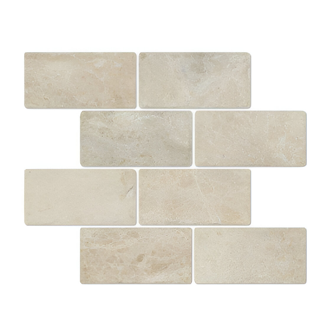 3 X 6 Cappuccino Marble Tumbled Field Tile-Marble Tile-American Tile Depot