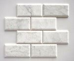 3 X 6 Carrara White Marble Honed & Deep-Beveled Field Tile-Marble Tile-American Tile Depot