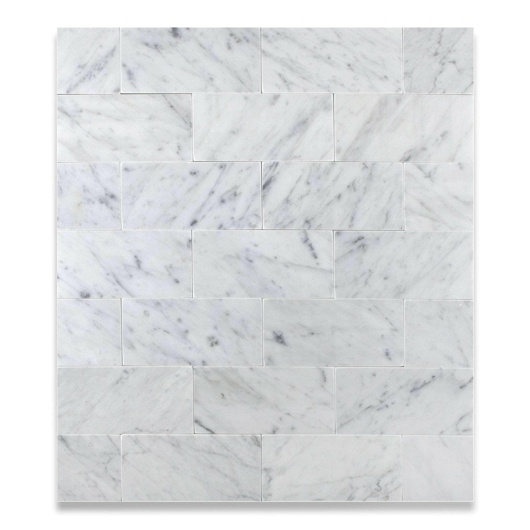 3 X 6 Carrara White Marble Honed Subway Brick Field Tile-Marble Tile-American Tile Depot