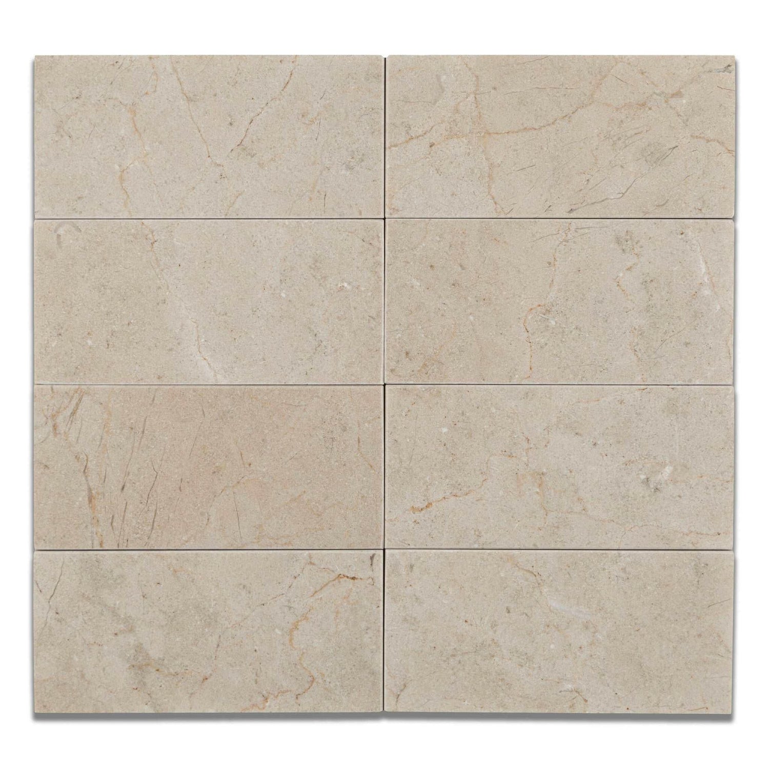 3 X 6 Crema Marfil Marble Honed Subway Brick Field Tile-Marble Tile-American Tile Depot