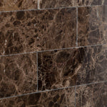 3 X 6 Emperador Dark Marble Polished Subway Brick Field Tile-Marble Tile-American Tile Depot