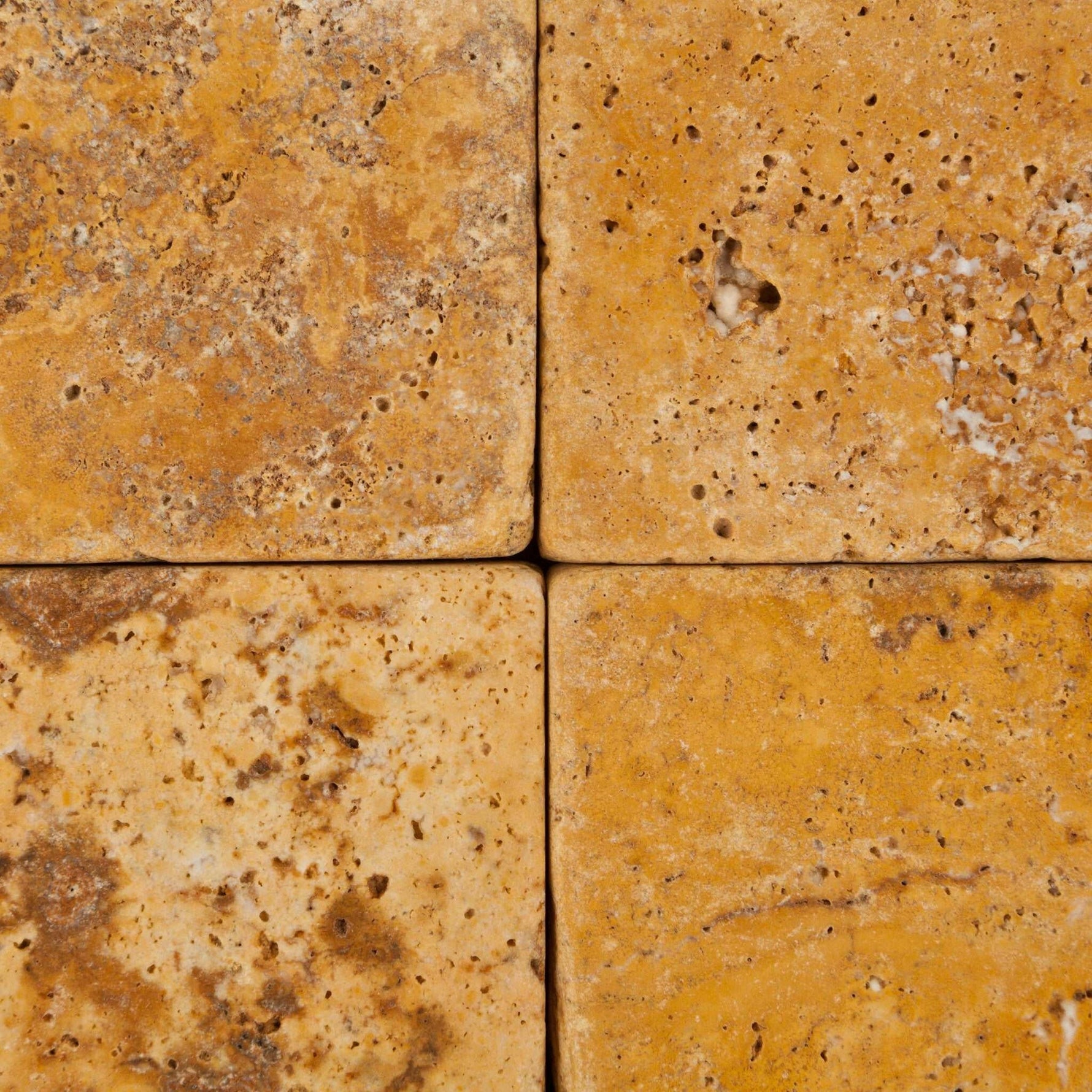 3 X 6 Gold / Yellow Travertine Tumbled Subway Brick Field Tile-Travertine Tile-American Tile Depot