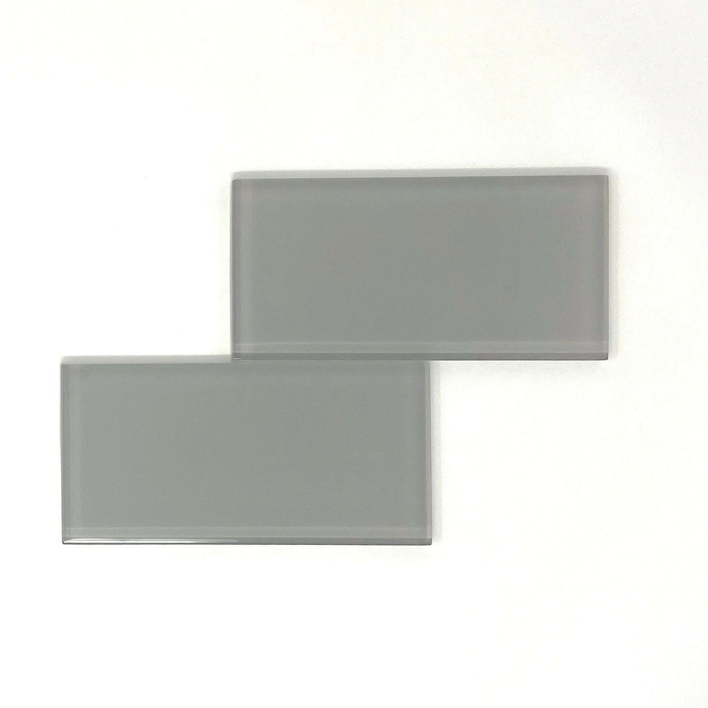 3 X 6 Mist Gray Glass Subway Tile - Rainbow Series-Glass Tile-American Tile Depot