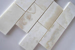 3 X 6 Premium White Onyx CROSS-CUT Polished Subway Brick Field Tile-Onyx Tile-American Tile Depot