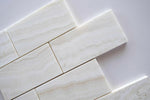 3 X 6 Premium White Onyx VEIN-CUT Polished Subway Brick Field Tile-Onyx Tile-American Tile Depot