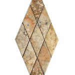 3 X 6 Scabos Travertine Diamond / Rhomboid Honed & Beveled Mosaic Tile-Travertine Mosaic-American Tile Depot