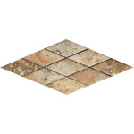 3 X 6 Scabos Travertine Diamond / Rhomboid Polished & Beveled Mosaic Tile-Travertine Mosaic-American Tile Depot