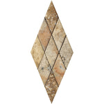 3 X 6 Scabos Travertine Diamond / Rhomboid Polished & Beveled Mosaic Tile-Travertine Mosaic-American Tile Depot