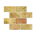 3 X 6 Scabos Travertine Tumbled Subway Brick Field Tile-Travertine Tile-American Tile Depot