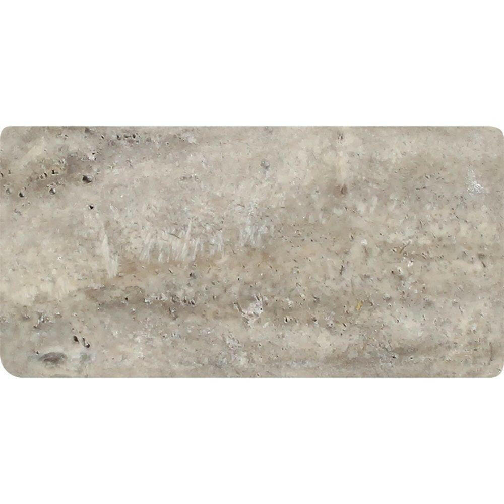 3 X 6 Silver Travertine Tumbled Subway Brick Field Tile-Travertine Tile-American Tile Depot