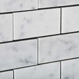 2 X 4 Carrara White Marble Polished Brick Mosaic Tile