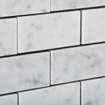 2 X 4 Carrara White Marble Honed Brick Mosaic Tile