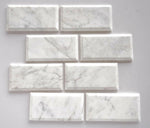 3 x 6 Bianco Venatino (Bianco Mare) Marble Honed & Deep-Beveled Field Tile-Marble Tile-American Tile Depot