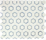 3.5" Beehive Royal Sapphire Hexagon Marble Mosaic Tile-Marble Mosaic-American Tile Depot