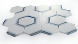 3.5" Beehive Royal Sapphire Hexagon Marble Mosaic Tile