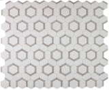 3.5" Beehive Royal Sky Polished Hexagon Marble Mosaic Tile-Marble Mosaic-American Tile Depot