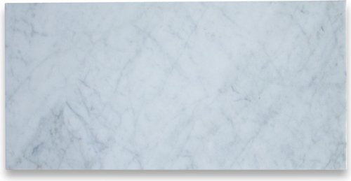 12 X 24 Carrara White Marble Honed Field Tile