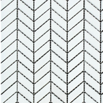 Thassos White Marble Honed Mini Chevron Mosaic Tile-Marble Mosaic-American Tile Depot