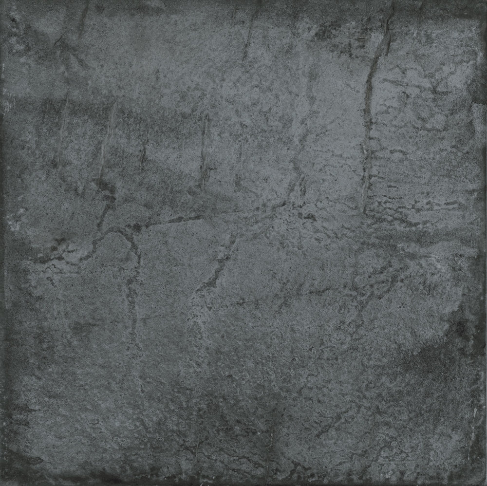 Sample of 32 X 32 HCL Climb Black Matte Travertine Look Porcelain Tile-Sample-American Tile Depot