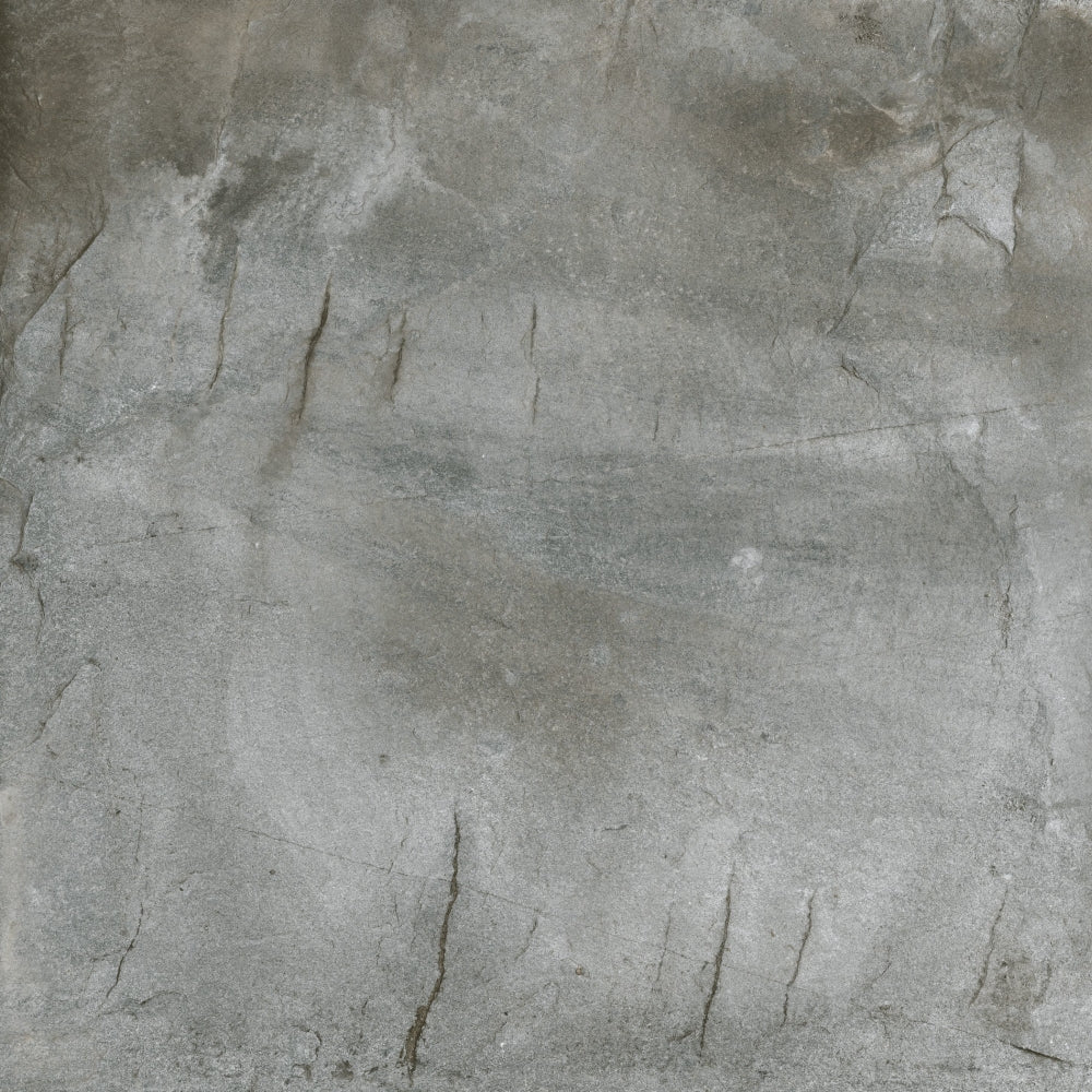 Sample of 32 X 32 HCL Climb Gray Matte Travertine Look Porcelain Tile-Sample-American Tile Depot