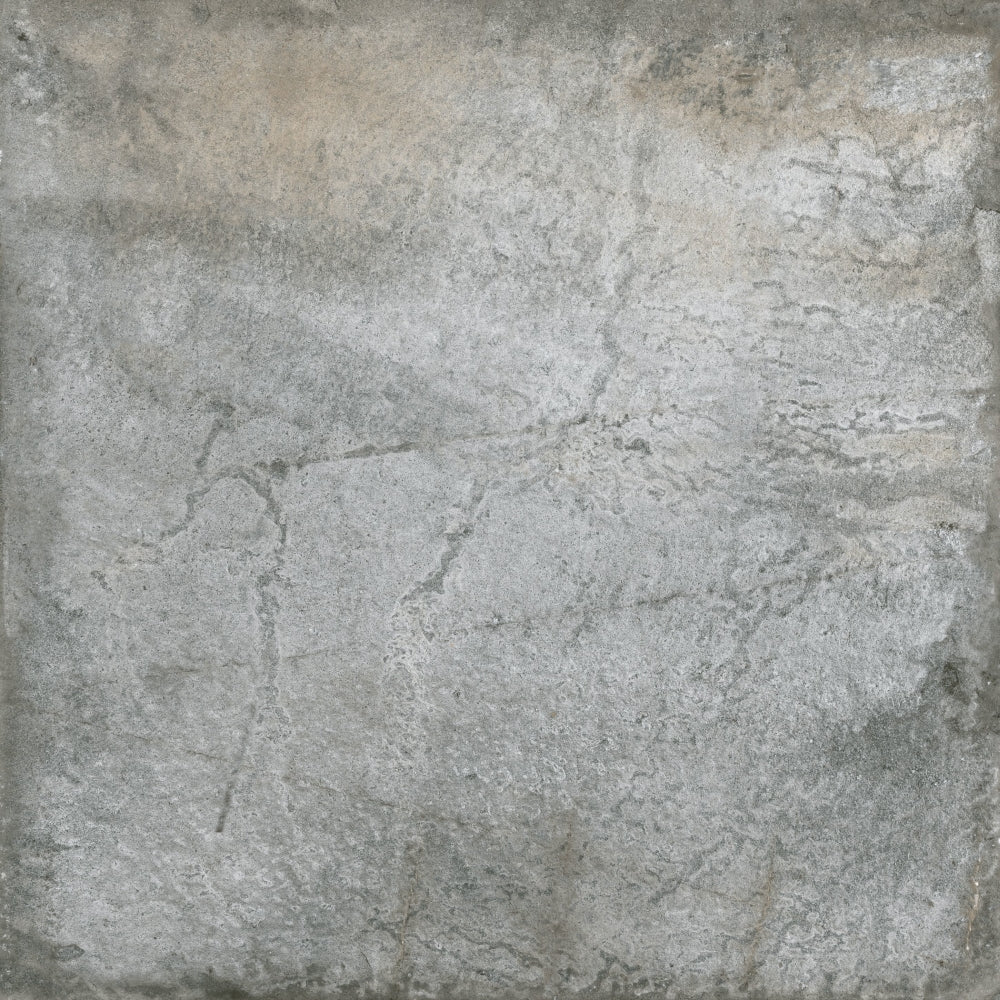 Sample of 32 X 32 HCL Climb Gray Matte Travertine Look Porcelain Tile-Sample-American Tile Depot