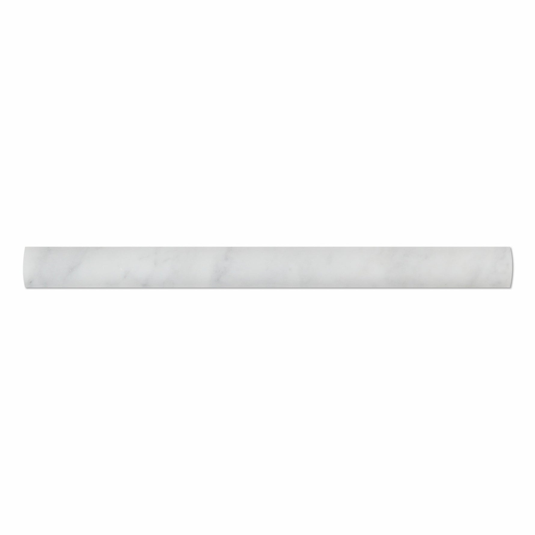 Carrara White Marble Polished Quarter - Round Trim Molding