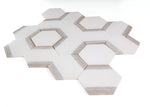 3.5" Beehive Royal Sky Polished Hexagon Marble Mosaic Tile-Marble Mosaic-American Tile Depot