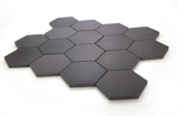 3" Beehive Basalt Honed Hexagon Marble Mosaic Tile