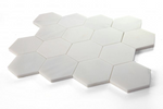 3" Beehive Snow White Honed Hexagon Marble Mosaic Tile-Marble Mosaic-American Tile Depot