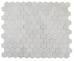 3" Beehive Snow White Polished Hexagon Marble Mosaic Tile-Marble Mosaic-American Tile Depot