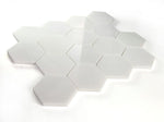 3" Beehive Snow White Polished Hexagon Marble Mosaic Tile-Marble Mosaic-American Tile Depot