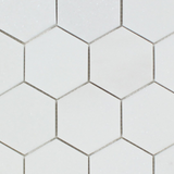 Thassos White Marble Honed 3" Hexagon Mosaic Tile