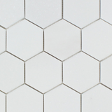 Thassos White Marble Polished 3" Hexagon Mosaic Tile