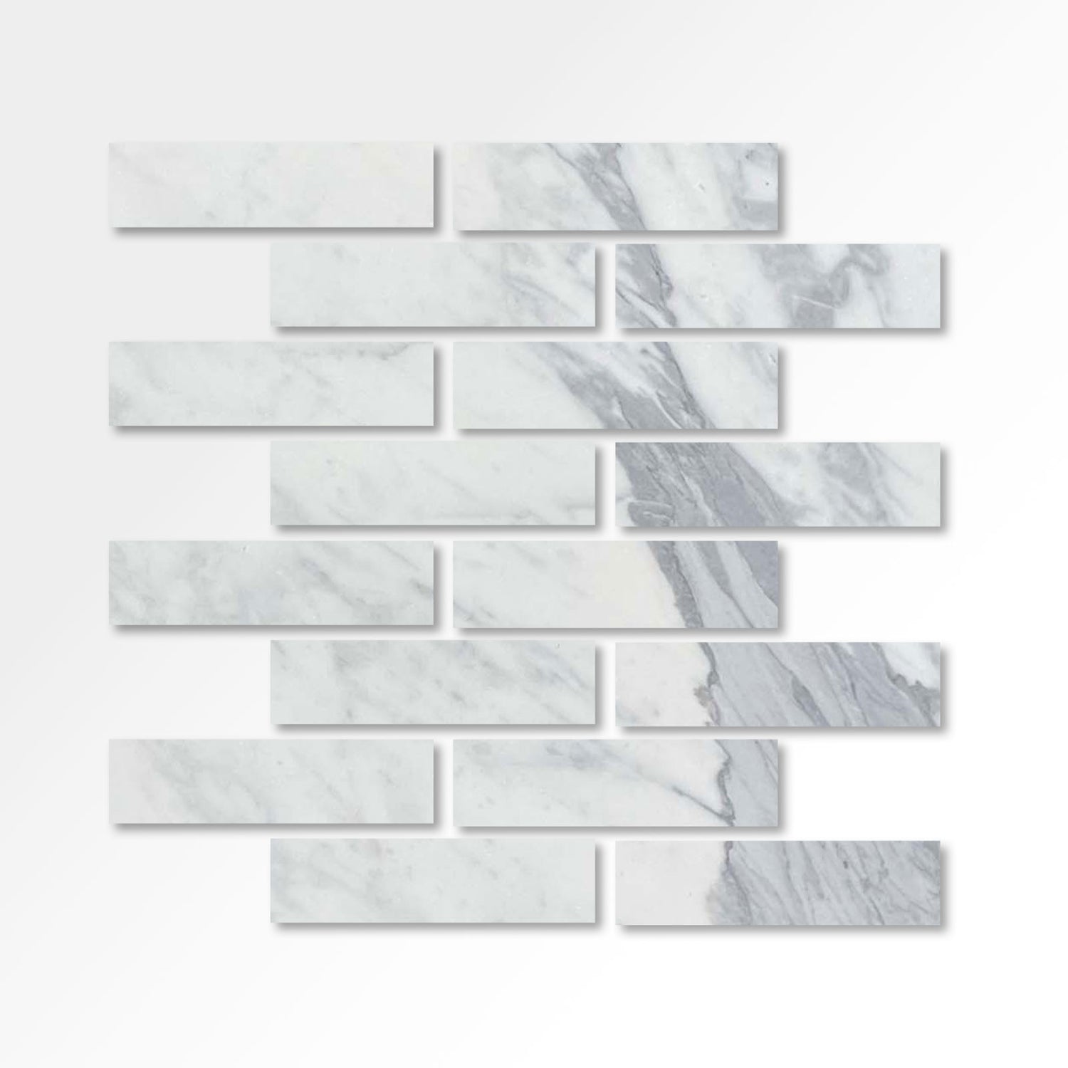 3x12 Italian Statuary White Marble Polished Tile