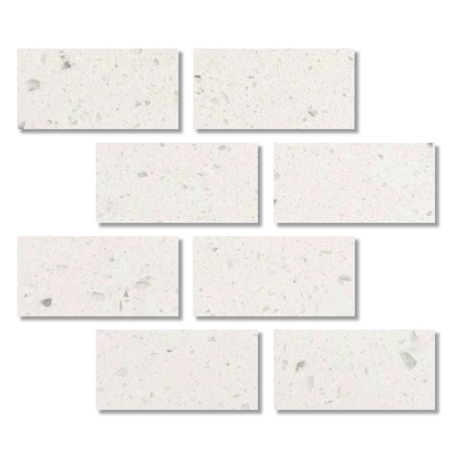 3x6 Terrazzo Silver Marble Polished Tile-American Tile Depot